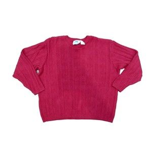 Northern Reflections SWEATER RED Vintage WOMEN Cotton Sweater Size XLARGE CANADA